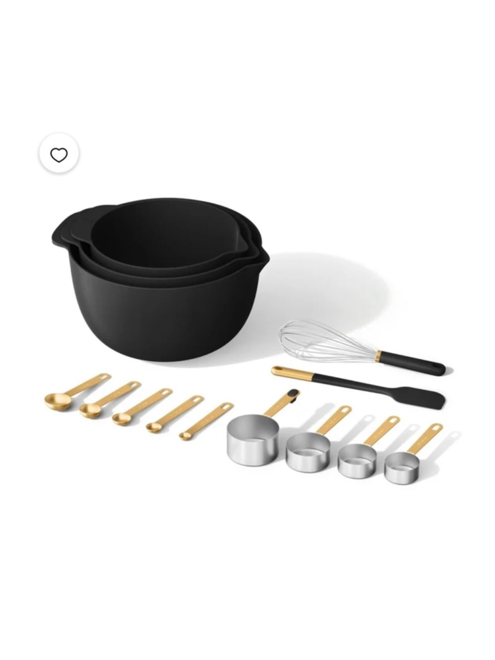 NEW Beautiful by Drew Barrymore 14-Piece Kitchen Mix & Measure Set, Black/Gold - Picture 4 of 9